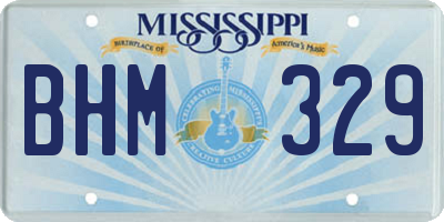 MS license plate BHM329