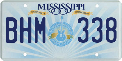 MS license plate BHM338