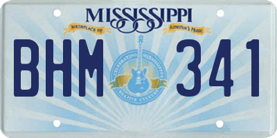 MS license plate BHM341