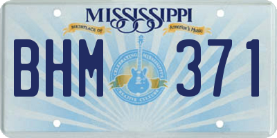 MS license plate BHM371