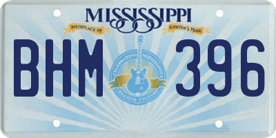 MS license plate BHM396