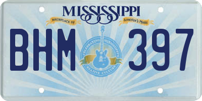 MS license plate BHM397