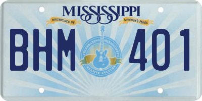 MS license plate BHM401