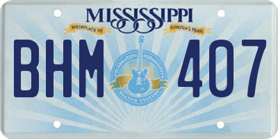 MS license plate BHM407