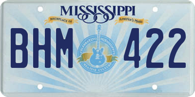 MS license plate BHM422