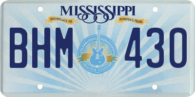 MS license plate BHM430