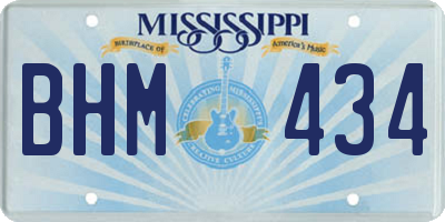MS license plate BHM434