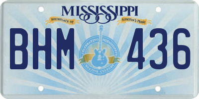 MS license plate BHM436