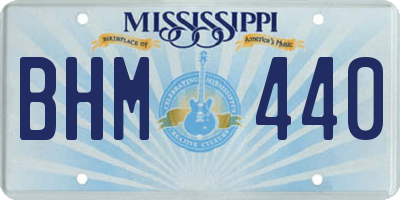 MS license plate BHM440