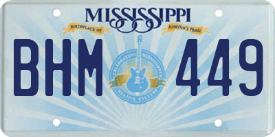 MS license plate BHM449