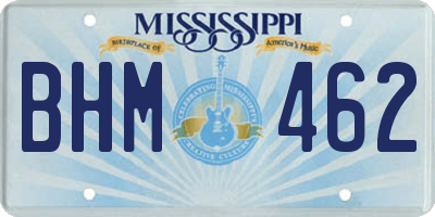 MS license plate BHM462