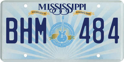 MS license plate BHM484