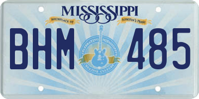 MS license plate BHM485