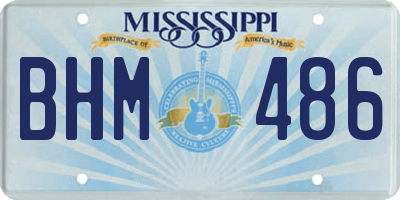 MS license plate BHM486