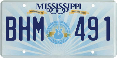 MS license plate BHM491