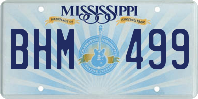 MS license plate BHM499
