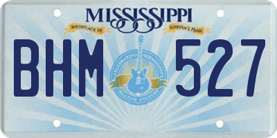 MS license plate BHM527