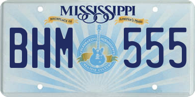 MS license plate BHM555