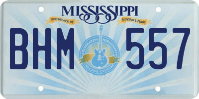 MS license plate BHM557