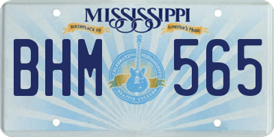 MS license plate BHM565