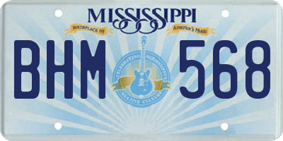 MS license plate BHM568