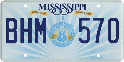 MS license plate BHM570