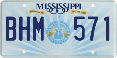 MS license plate BHM571
