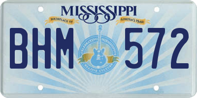 MS license plate BHM572