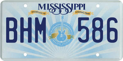 MS license plate BHM586