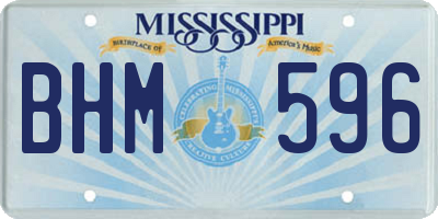 MS license plate BHM596