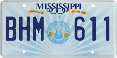MS license plate BHM611