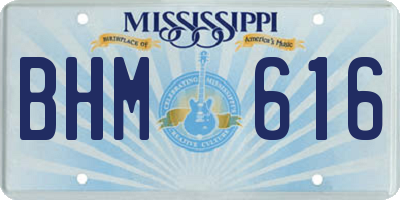 MS license plate BHM616