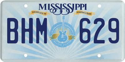 MS license plate BHM629