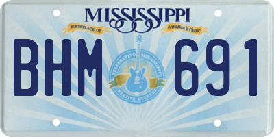 MS license plate BHM691