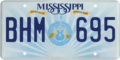 MS license plate BHM695