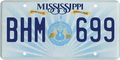 MS license plate BHM699