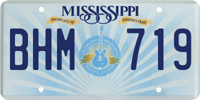 MS license plate BHM719