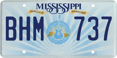 MS license plate BHM737