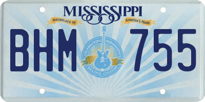 MS license plate BHM755