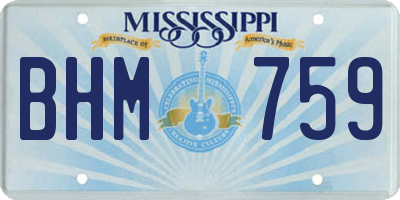 MS license plate BHM759