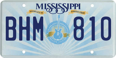 MS license plate BHM810