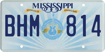 MS license plate BHM814