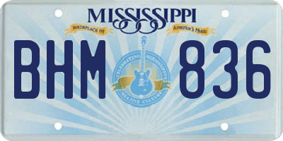 MS license plate BHM836