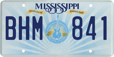 MS license plate BHM841