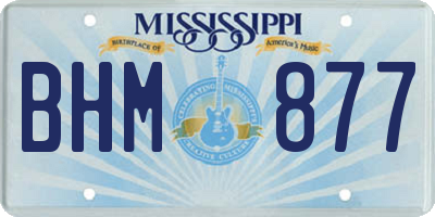 MS license plate BHM877