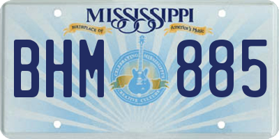 MS license plate BHM885