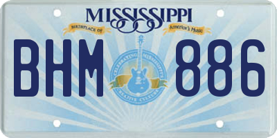 MS license plate BHM886