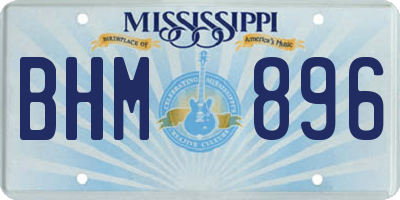 MS license plate BHM896