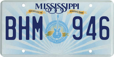 MS license plate BHM946