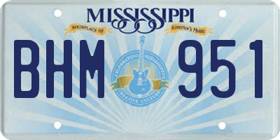 MS license plate BHM951